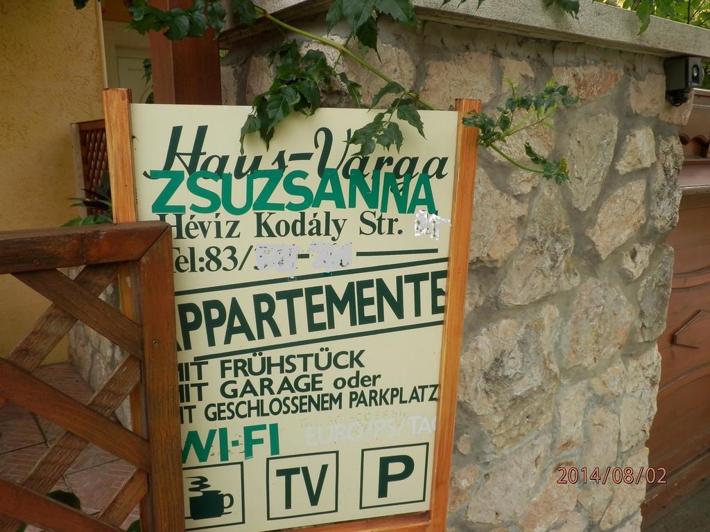 Zsuzsanna Haz Hotell Hévíz Rum bild